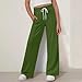 gsatuba Wide Leg Sweatpants for Teen Girls Cute Fashion Drawstring Elastic Waist Loose Soft Lounge Pants Active Joggers Green Baggy Joggers Size 7 Years