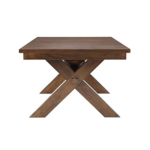 Powell Kraven Dining Table, Dark Hazelnut Finish #TOP6