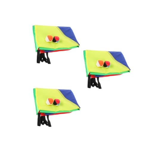 YARNOW 1 Set Outdoor Sensory Training Equipment Rainbow Umbrella Play with Cloth and Colorful Balls for Teamwork and Color Recognition Development