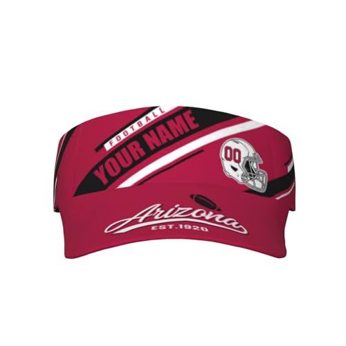 Custom Arizona Visor Hat Football Style Visor Caps Personalized Custom Adjustable Visor Sun Cap Baseball Cap for Women Men Fans Gift