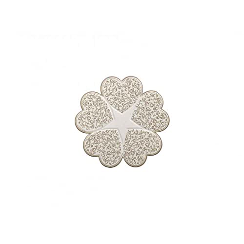 BRANDANI 53230 Sottopentola in Ceramica a Forma di Cuore con Fat, Argento
