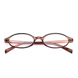 SODQW Fashion Fake Glasses Oval Y2k Eyewear Frame Blue Light Non Prescription Glasses for Women Clear Cosplay Glasses