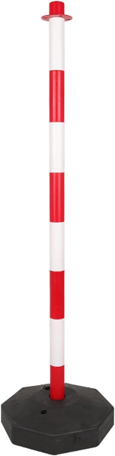Pila de Aislamiento 1 Cono de Columna de señalización de tráfico con Base de llenado, Utilizado for Control de multitudes en Exteriores e Interiores en Control de tráfico(A)