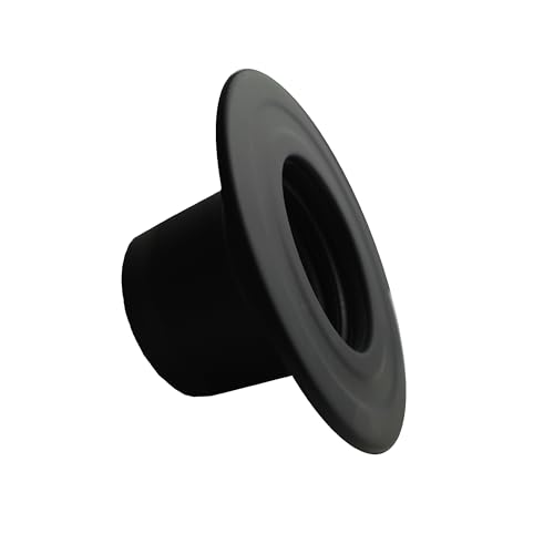 FIREFIX R80/WR Pelletofenrohr, 80 mm, schwarz, Rosette mit Wandfutter