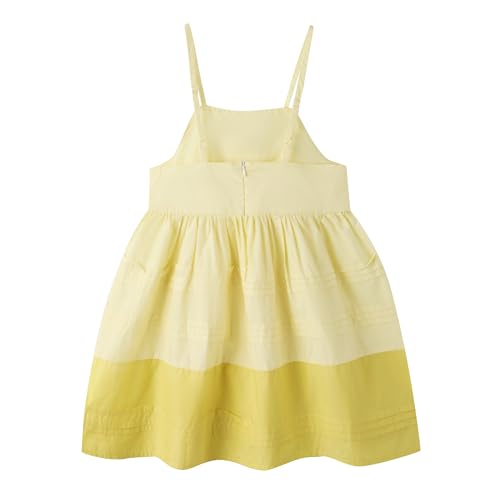 Little Girls Dresses Summer Sleeveless Pleated Party Dress Skater Solid Sundress2
