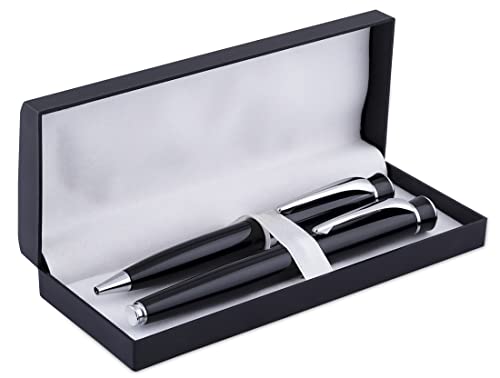 Image of amazon basics Ballpoint Pen with Case for Office, School, Daily Use and Gifting (Blue Ink, Set of 2)