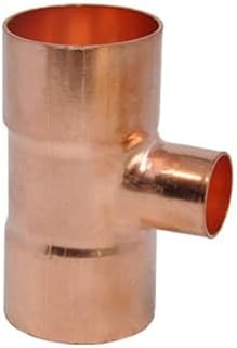 Copper Pipe Fitting Reducing Tee Type Welding Tube Connector 3 Ways(32-28.6-32)