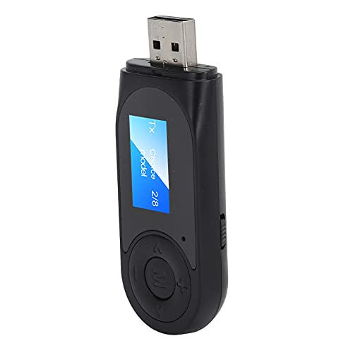 2 in 1 USB Bluetooth 5.0 Adapter for PC Laptop, Long Range Bluetooth Receiver with Hands- Function, LCD Display Bluetooth Network Adapters for 10/8.1/8