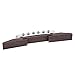 Guitar Bridge, Rosewood Base Bridge Roller Saddles for SG Type Jazz Guitar Musical Instrument Accessory