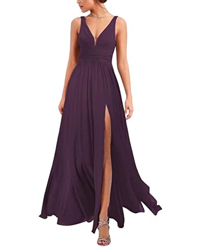 Robe de demoiselle d'honneur col en V pour mariage estival et cocktail chic