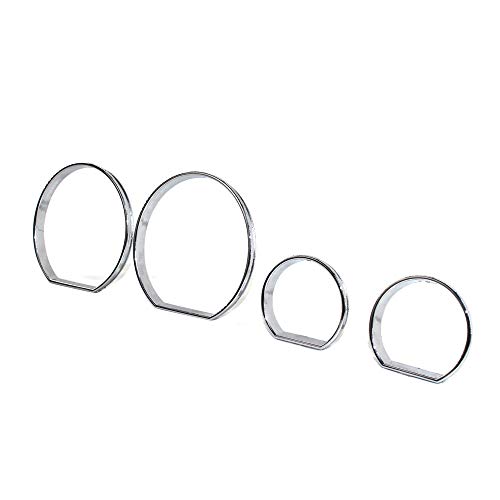 Yorten Conjunto de medidores cromados para painel de instrumentos Anéis de moldura Anéis de marcação