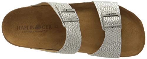 Image of HAFLINGER Andrea Elegant Leather Sandals with Rubber Sole and Cork Latex Footbed Unisex
