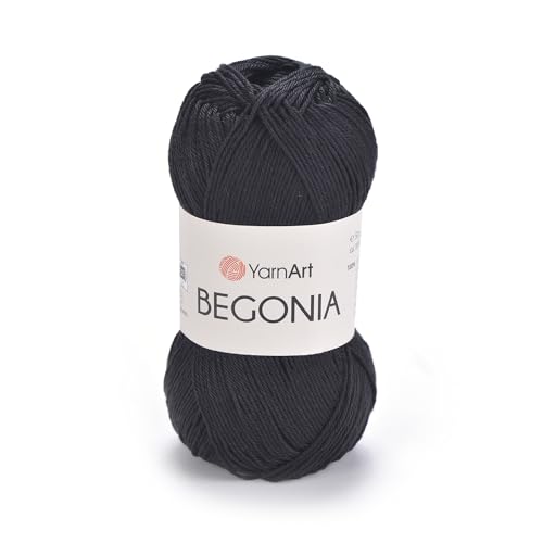 Image of YarnArt Begonia 100% Cotton, Pure Premium Soft Cotton for Knitting Crochet and Amigurumi, Shiny Colors 1.76 Oz (50g) / 185 Yrds (169m) (999)