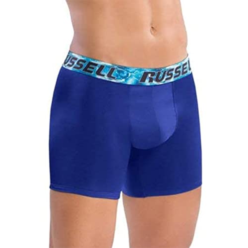 Russell (2 Pack) Coolforce Men's Boxer Briefs, Comfortable Moisture Wicking Mens Underwear Boxer Briefs Pack Navy-Neon #TOP3
