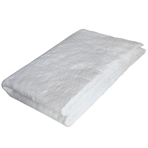 Ceramic Fiber Blanket, Fireproof Insulation Baffle Rated to 2400F,Insulation Blanket for Wood Stove Baffle, Fireplace, Pellet Stove, Chimney, Furnace, Boiler, Pizza Ovens and Forge（39.4x24x0.5inch）