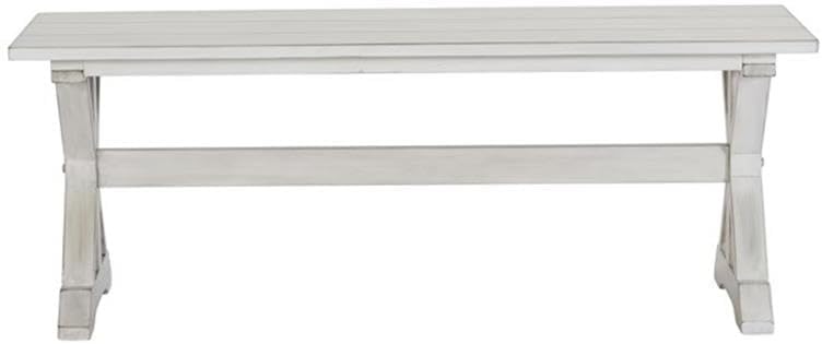 Boraam Jamestown Backless Dining Room Bench, Antique White