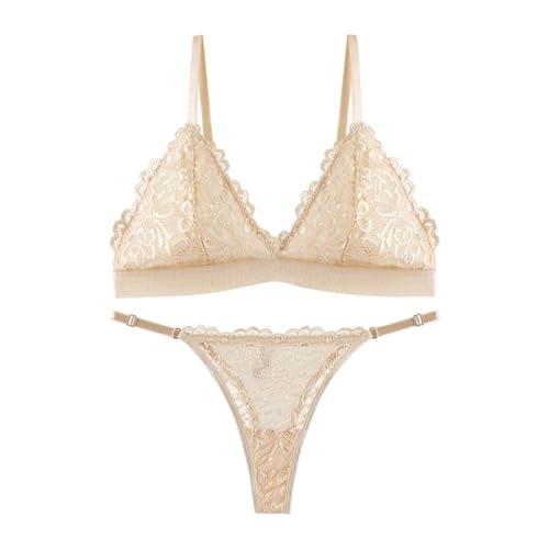 AMateschitz Ensemble soutien-gorge et string en dentelle Soutien-gorge Triangle Lingerie sexy...