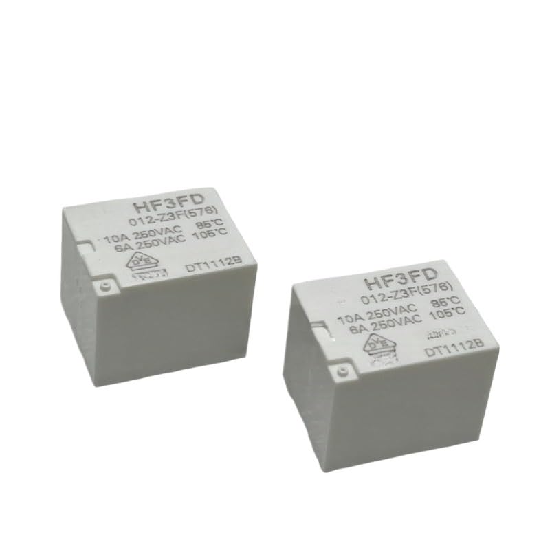 Relais HF3FD-012-Z3F 10A 12V 5 broches pour circuits imprimés lot de 10 pièces