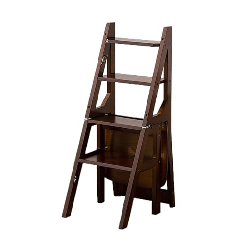 Marchepied Pliant en Bois, Support for Plantes Portable, Marchepied À Quatre Niveaux for La Maison, Le Restaurant Et Le Bureau, Rangement Pratique(Color 3)