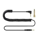 JINPIAOPIAO ヘッドホンケーブル DJ1200ヘッドフォンと6.35mm金メッキアダプターの交換用、サウンドを向上。