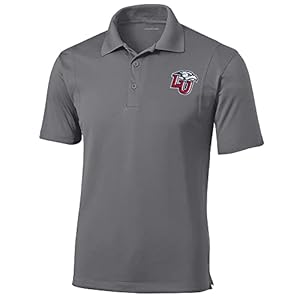Liberty Flames Prime Athletic Logo Micropique Sport-Wick Golf Polo, Sport Gray 2XL