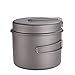 BFHRDESX Compatible for Titanium Cookware Set, Ultralight Outdoor Pot Pan Bowl and Cup for Camping and Picnics(CKW-1600)