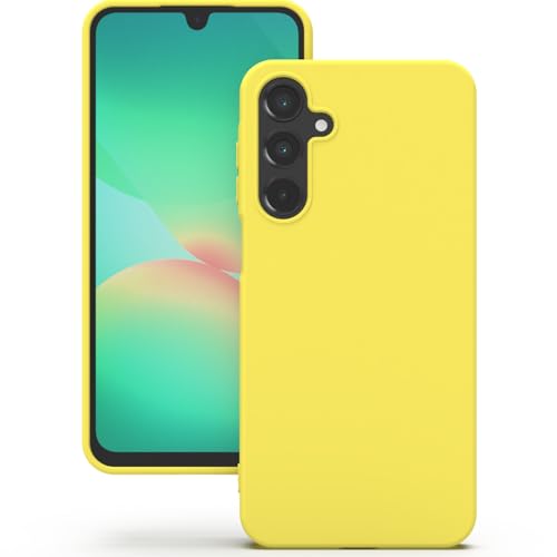 Coque silicone Samsung A26 jaune antichoc et poussière YATWIN