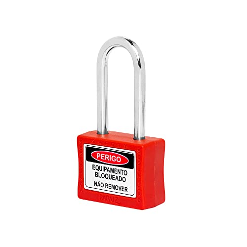 Papaiz 0109351CXVM, Cadeado para Bloqueio, Vermelho