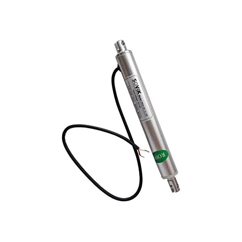 SOViK 12V 2 inch Stroke Micro Linear Actuator 44lbs Maximum Lift, Round Tube Diameter 0.8", Internal Limit Switch Cover