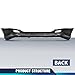 PIT66 Rear Bumper Cover Compatible with Toyota RAV4 (submodel: LE, Limited, XLE) 2013-2015, w/o License Plate Provision, Parking Aid Sensor Holes, Tow Hook Hole 521500R110, TO1100306