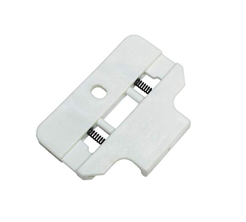 Gardinia Clips de Techo para rieles de Cortina de 3 carriles, Blanco, 5,6 x 4 cm, 2 Unidades