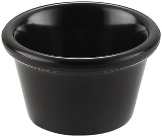 CAC China MRKF-1-BLK Black Melamine Ramekin 1.5 oz., 2 1/2" - 1 dz