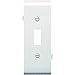 Legrand-Pass & Seymour PJSC1W Sectional Thermoplastic Wall Plate Junior Jumbo Toggle Center Section, White