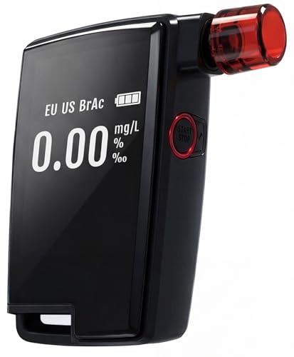 ACE XS Promilletester per autisti - mini etilometro polizeigenauer con portachiavi - alcoltest professionale per autovetture