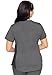 Med Couture V-Neck Scrub Top for Women with 4 Pockets, Rib-Knit Side Panel, and Shirttail Hem MC7459, Slate, Medium