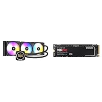 Corsair iCUE H150i ELITE CPU-Flüssigkeitskühler mit LCD-Display, Schwarz & Samsung 980 PRO 1 TB PCIe 4.0 (bis zu 7.000 MB/s) NVMe M.2 (2280) Internes Solid State Drive (SSD) (MZ-V8P1T0BW)