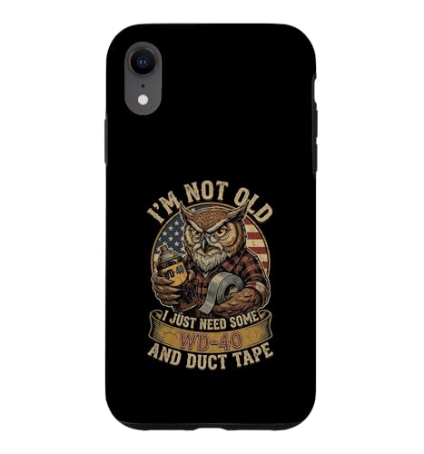 Owl I'm Not Old I Just Need Some WD40 & A Little �_�N�g�e�[�v �X�}�z�P�[�X iPhone XR �p