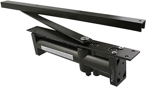 ArknAv Automatischer Türschließer, hydraulischer Federtürschließer, hydraulischer automatischer Türschließer, selbstschließende Stealth-Türbeschläge, schwarz, verdeckt mit Einer Halterung (schwarz)