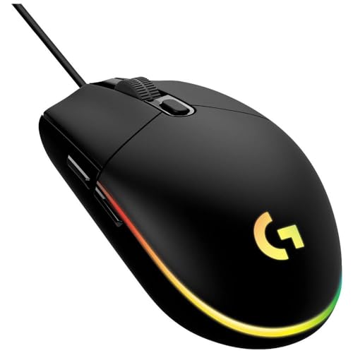 Logitech G203 Lightsync Gaming Mouse with Customizable RGB Lighting, 6 Programmable Buttons, Gaming Grade Sensor