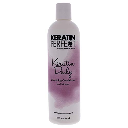 Keratin Perfect Daily Smoothing Conditioner - Fights Frizz, Enhances Softness - Prolongs Keratin Treatment - No Added Sulfates or Sodium Chloride - 12 oz
