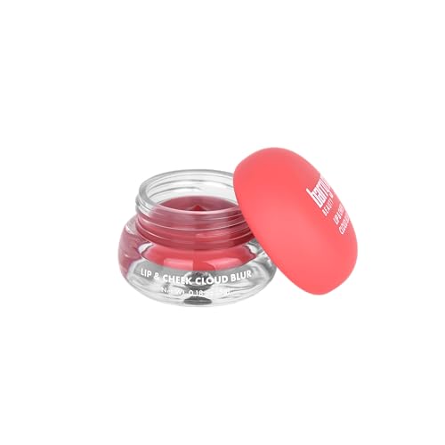 Barry M Lip and Cheek Cloud Blur Multi Use Scented Cream Blush for Lips and Cheeks Blendable Colour Lightweight Creamy Formula Natural Finish Makeup - Strawberry Jam