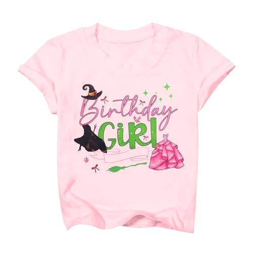 Image of Birthday Girl Shirt Kids Magical Castle Tshirt Birthday Princess T-Shirt Toddler Girls Party Gifts Tee Family Vacation Tops C-Pink