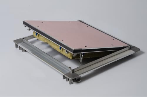 Falso techo EI 30 equipado con trampilla de aluminio natural y lana de roca 5