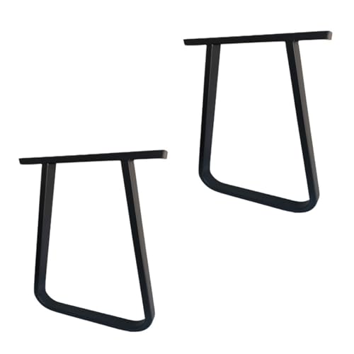 Pieds de table en métal noir industriel avec assemblage facile pour meuble - 2