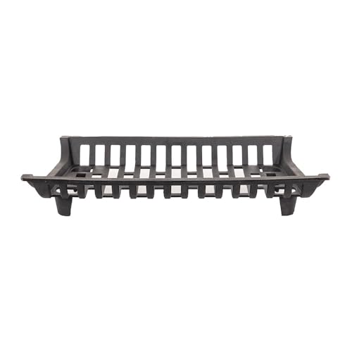 Modern Ember Essen 27 Inch Cast Iron Fireplace Log Grate | Heavy-Duty Fire Pit Cradle | Chimney Wood Rack | Wood Stove Wrought Iron Rack | Durable Log Holder Rack Grate | Burns Hotter & Longer