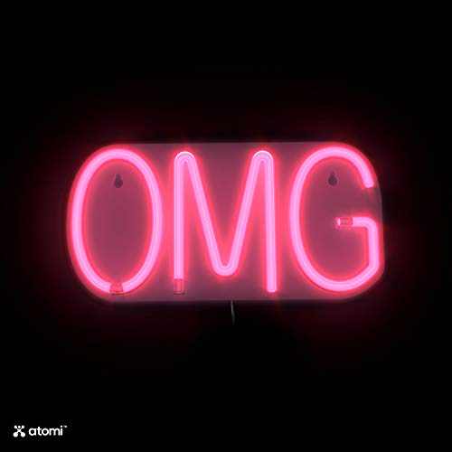 Image of Atomi Smart Neon LED Light I Decorative Wall Art for Bedrooms, Bars & DIY Designs I USB Powered, 10 ft Cord - OMG - Pink