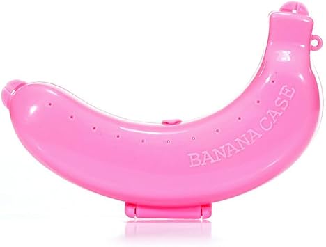 Banana Storage BPA-Free Outdoor Travel Case,Keep Fresh Banana Keeper and Protector, Cute Banana Carrier Storage Box for Picnic Camping,Food Containers Pink
