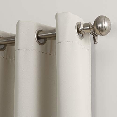 Sun Zero Easton Energy Saving Blackout Grommet Curtain Panel, 40" x 95", Pearl, White, W 40" x L 95" (1 Panels) - Image 2