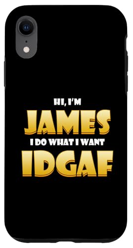 James Costume IDGAF Meme Personalized Jim First Name James �X�}�z�P�[�X iPhone XR �p