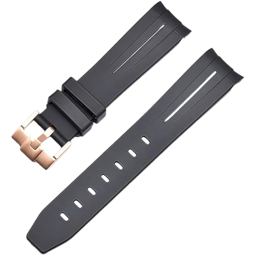 Bracelet caoutchouc 21mm de rechange homme pour Rolex Daytona Sub GMT
